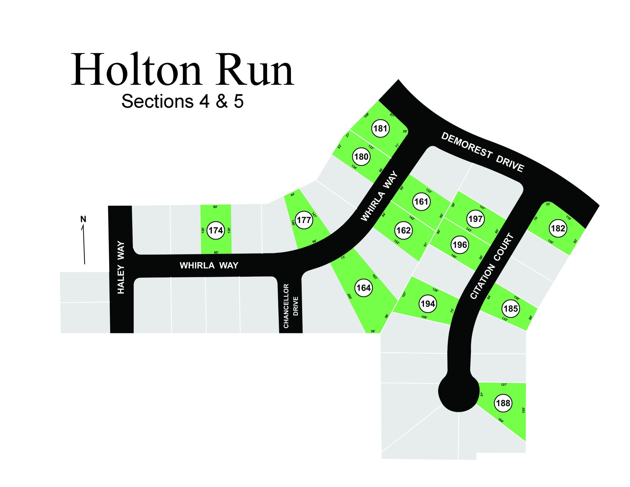 Holton Run Site Plan | View Available Lots